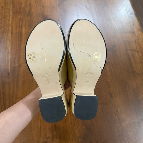 BY FAR Leroy Kraft Patent Leather Platform Slide Sandals Size EU 38 - Picture 8 of 10